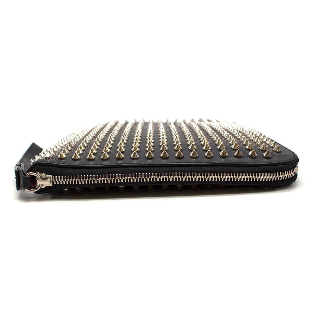 Women's or Men's Christian Louboutin Black Cris Spiked Leather Ipad Case