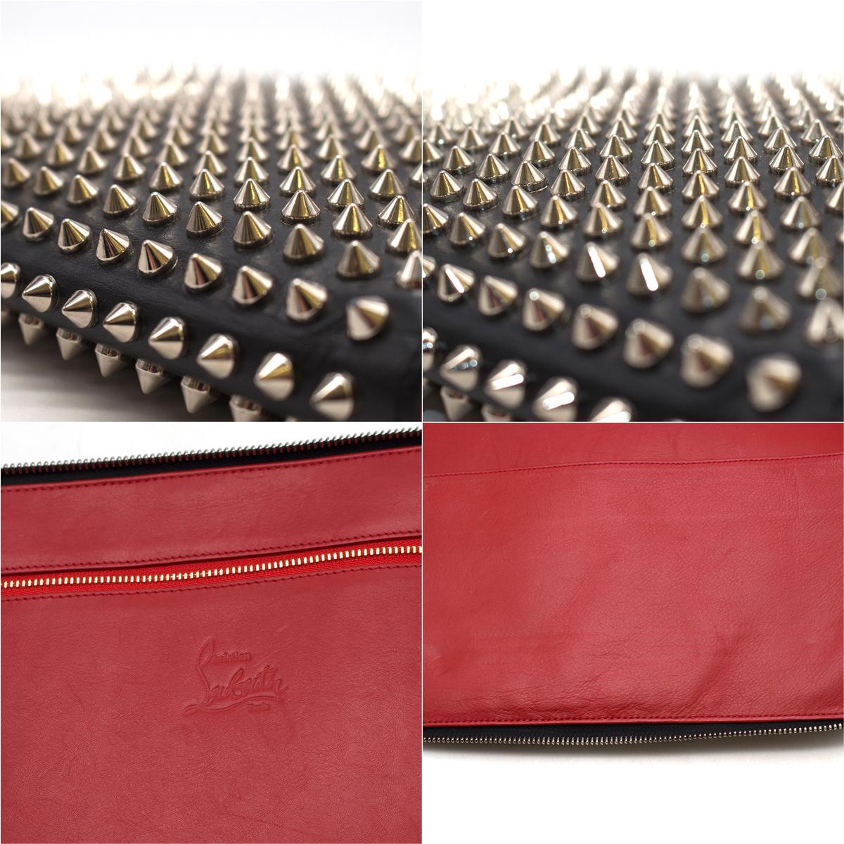 Christian Louboutin Black Cris Spiked Leather Ipad Case 2