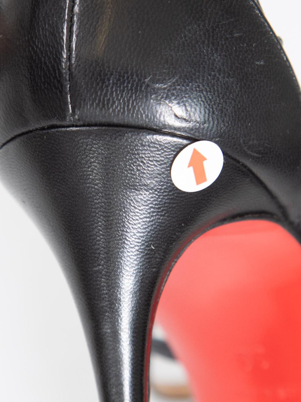 Christian Louboutin Black Crossfliketa 100 Pumps Size IT 38 For Sale 4