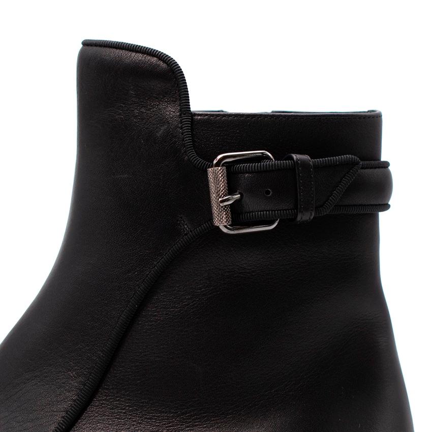 Christian Louboutin Black Ecritoir Leather Ankle Boots For Sale 2