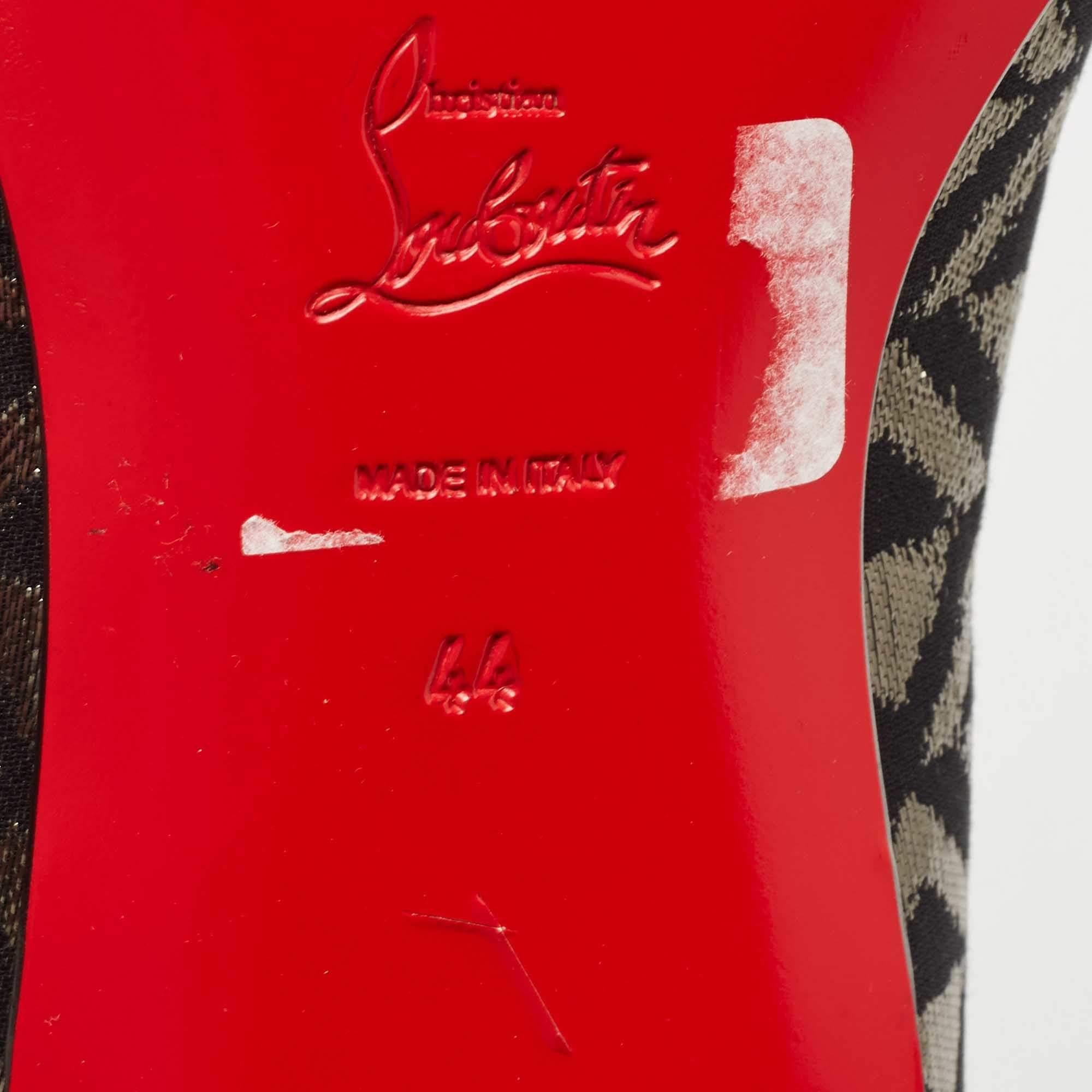 Christian Louboutin Black Fabric Dandelion Tassel Loafers Size 44 3