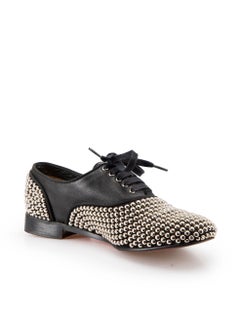 Christian Louboutin Black Fred Clous Studded Oxfords Size IT 36