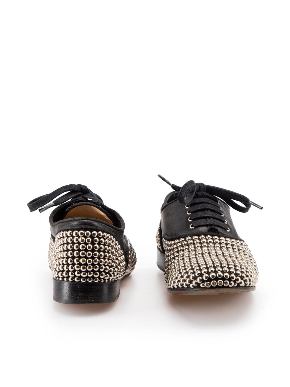 Christian Louboutin Schwarz Fred Clous Oxfords mit Nieten Größe IT 36 im Zustand „Gut“ im Angebot in London, GB