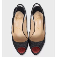 Christian Louboutin Black Glitter Sandals Sz. 35