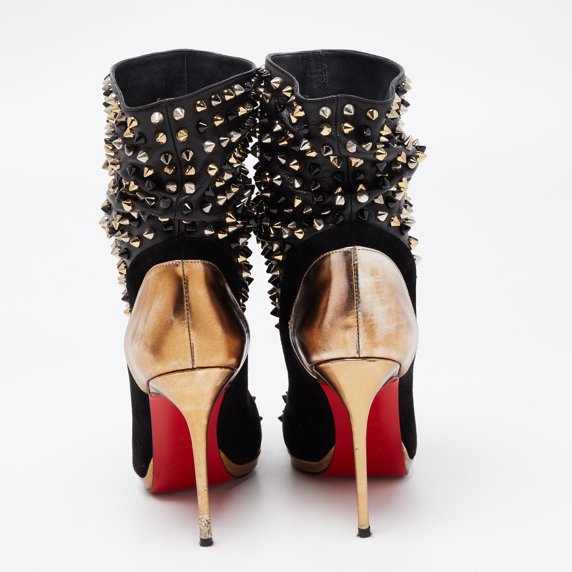 christian louboutin black and gold