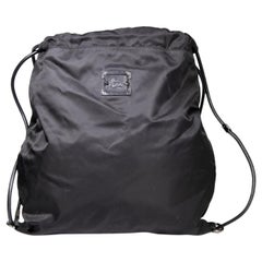 Christian Louboutin Schwarzer Kaloubi Rucksack mit Kordelzug