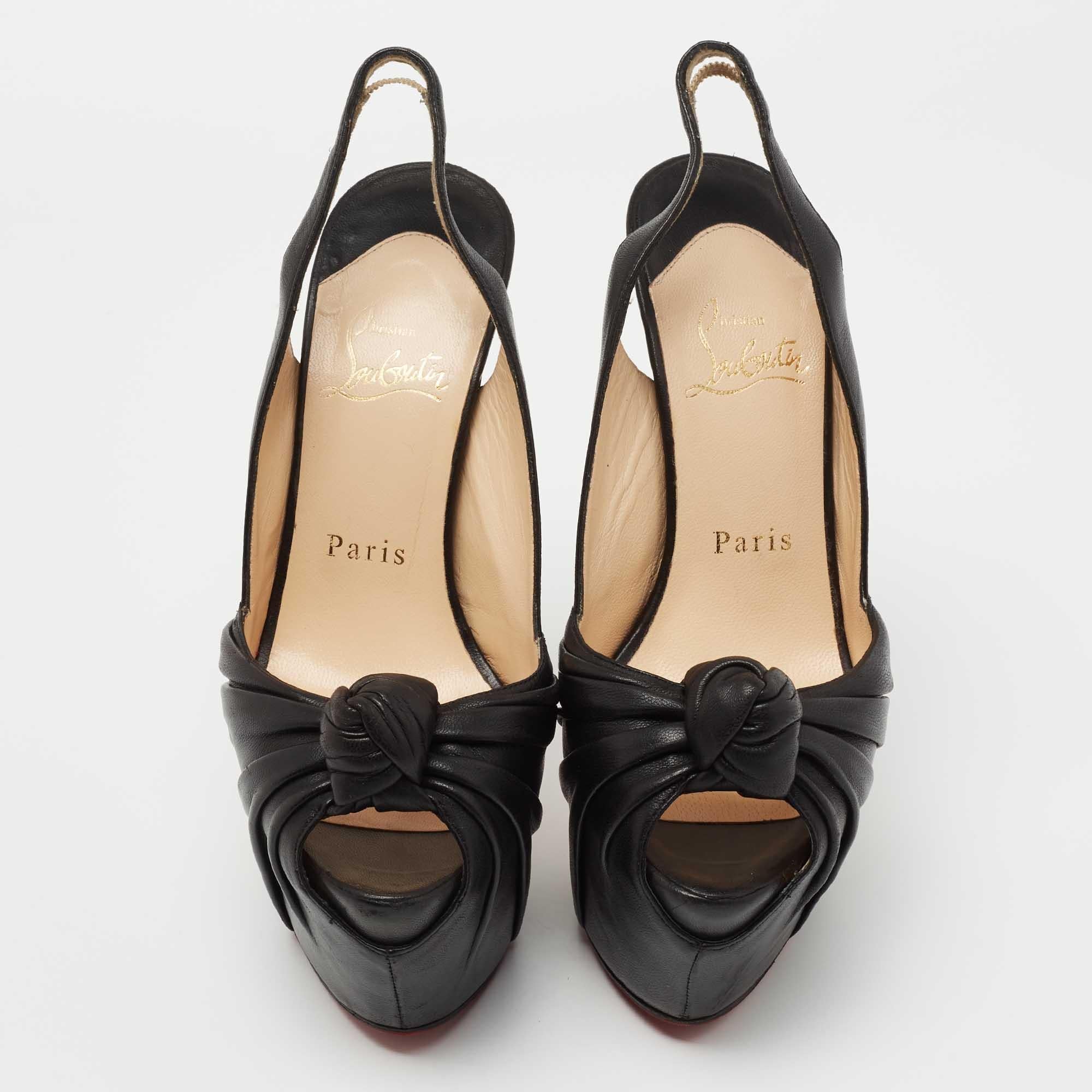 Exhibit an elegant style with this pair of pumps. These elegant shoes are crafted from quality materials. They are set on durable soles and sleek heels.

Includes
Original Dustbag, Branded Box