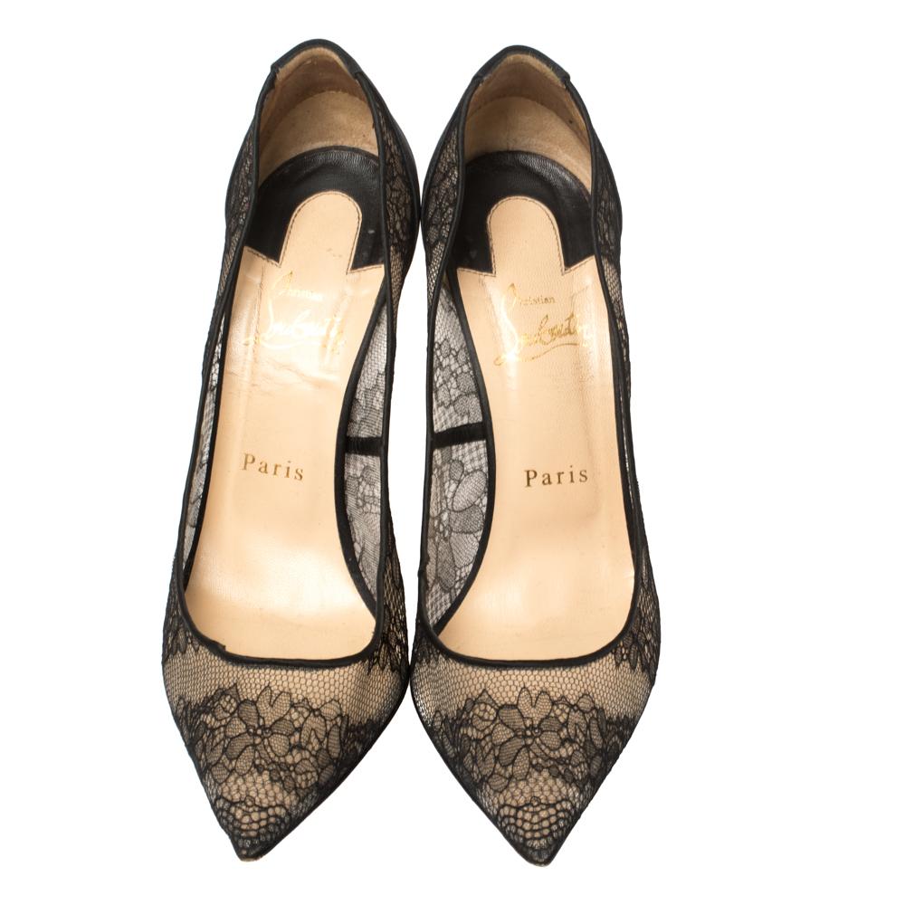 There's nothing that speaks elegance and chic better than lace, and that's why these Pigalace pumps by Christian Louboutin are a dream worth owning. Beautifully overlaid with lace and smooth satin, these pumps flaunt pointed toes, stiletto heels,