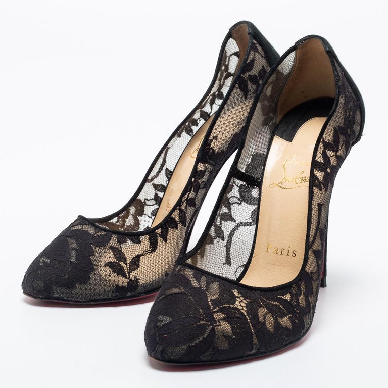 Stilvolle Pumps Schwarze Spitze Bild