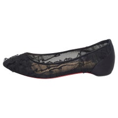 Christian Louboutin Black Lace Eloise Ballet Flats Size 36