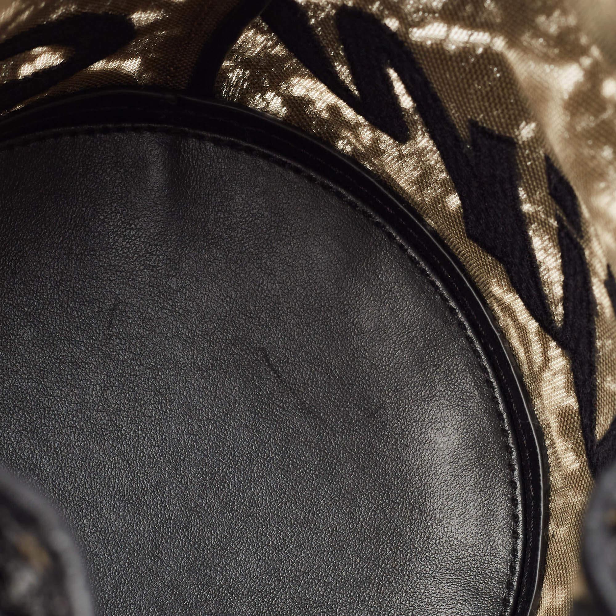 Christian Louboutin Black Lace  Feather and Leather Marie Jane Bucket Bag 4