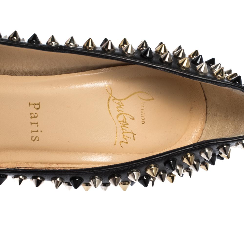 Christian Louboutin Schwarz Leder Alti Spike Plateau Pumps Größe 36::5 2