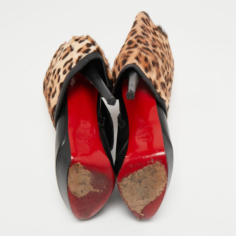 Christian Louboutin Black Leather And Calf hair Leopard  display picture 1