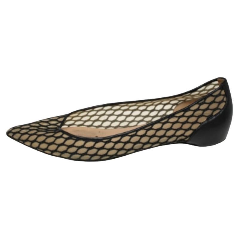 Christian Louboutin Ballerines Miss Mix en cuir et maille noir Taille 39