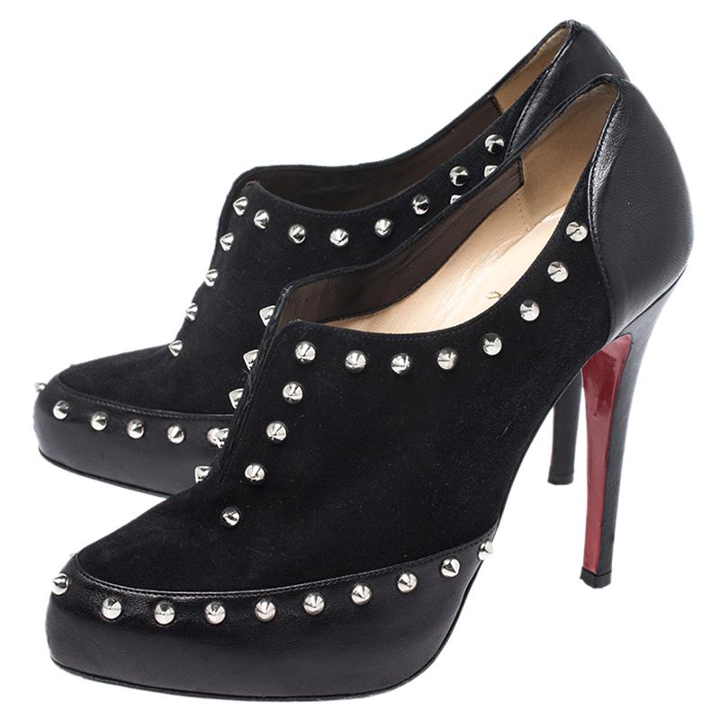 Christian louboutin studded hot sale booties