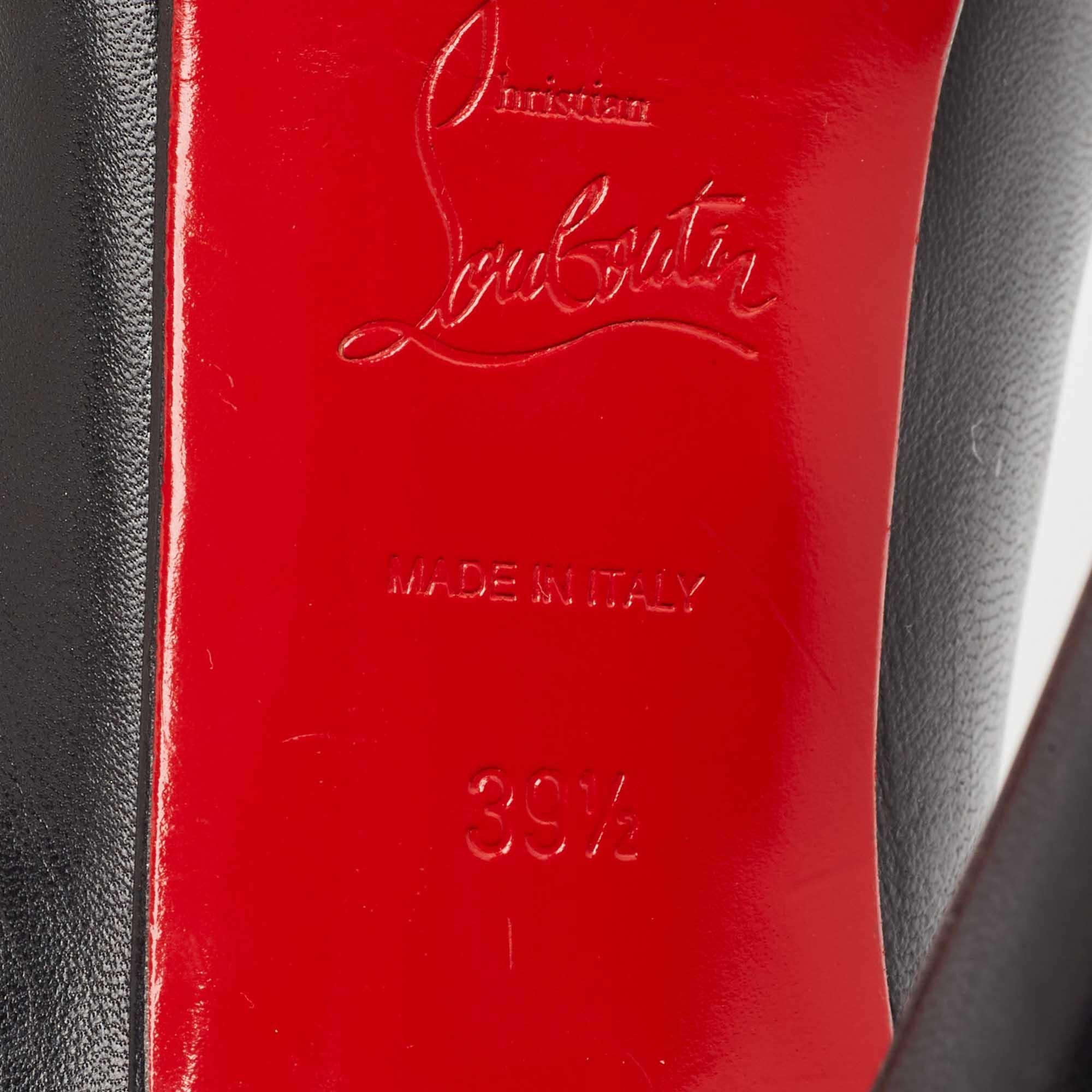 Christian Louboutin Bombas de plataforma Bianca de cuero negro 39,5 3