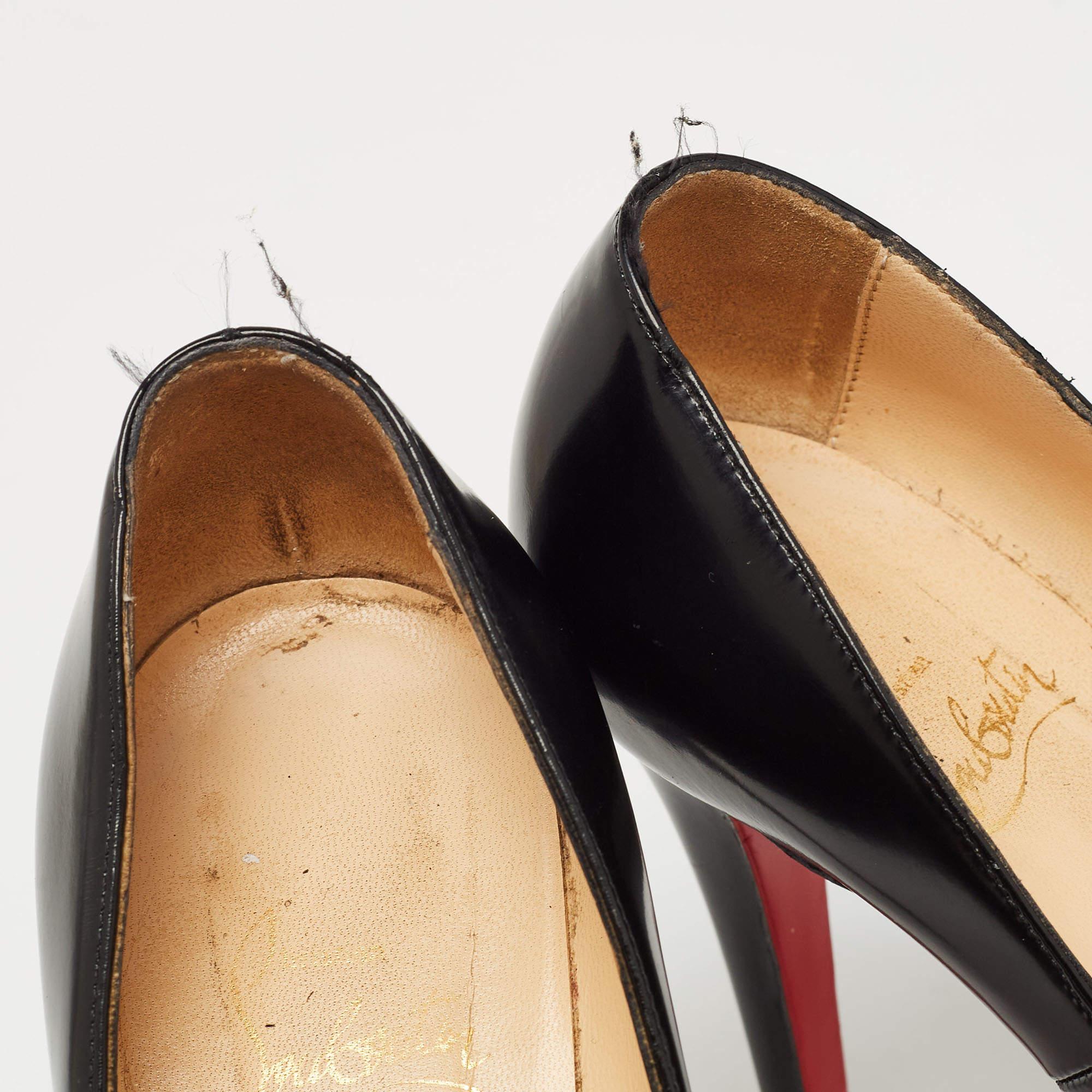 Christian Louboutin Black Leather Bianca Pumps Size 36 For Sale 2