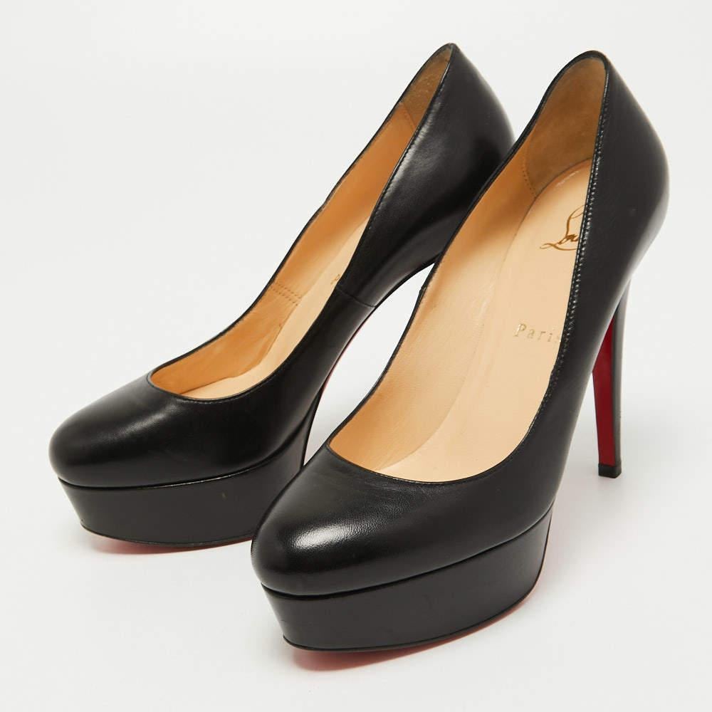 Christian Louboutin Black Leather Bianca Pumps Size 37 For Sale 4
