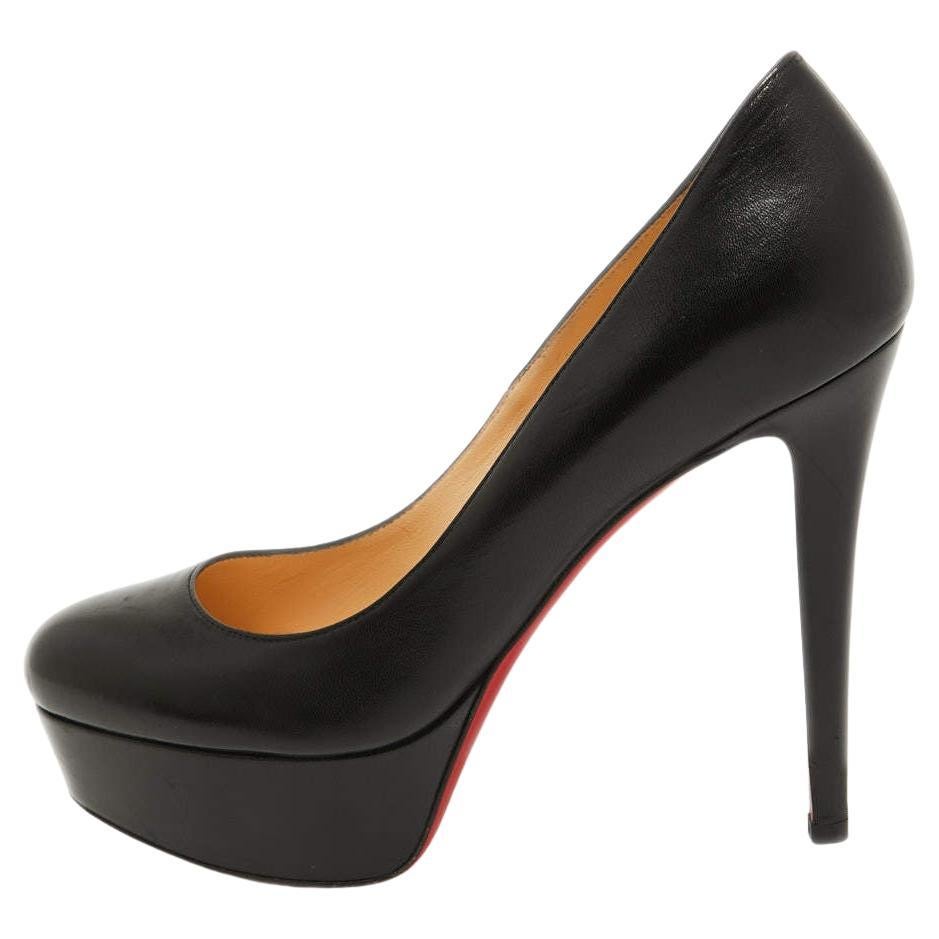 Christian Louboutin Black Leather Bianca Pumps Size 37 For Sale