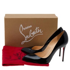 Christian Louboutin Black Leather Corneille Pumps Size 38.5