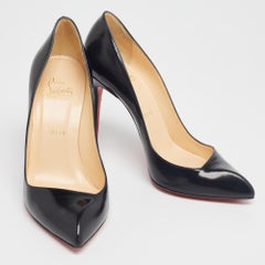 Christian Louboutin Black Leather Corneille Pumps Size 38.5