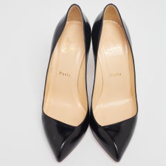 Christian Louboutin Black Leather Corneille Pumps Size 38.5