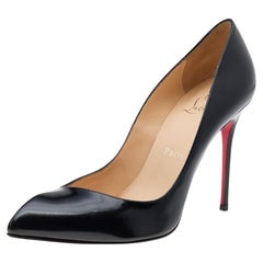 Christian Louboutin Black Leather Corneille Pumps Size 38.5