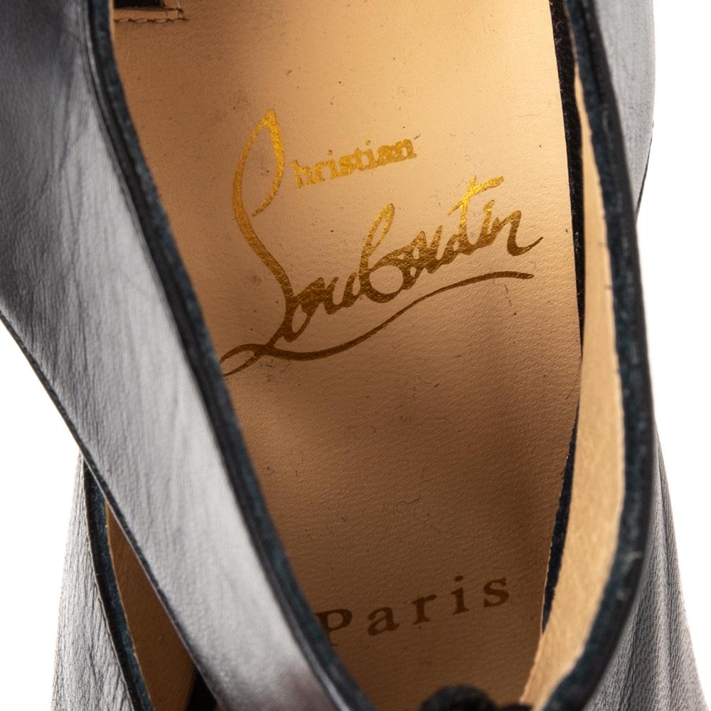 Christian Louboutin Black Leather Corsita Booties Size 36 3