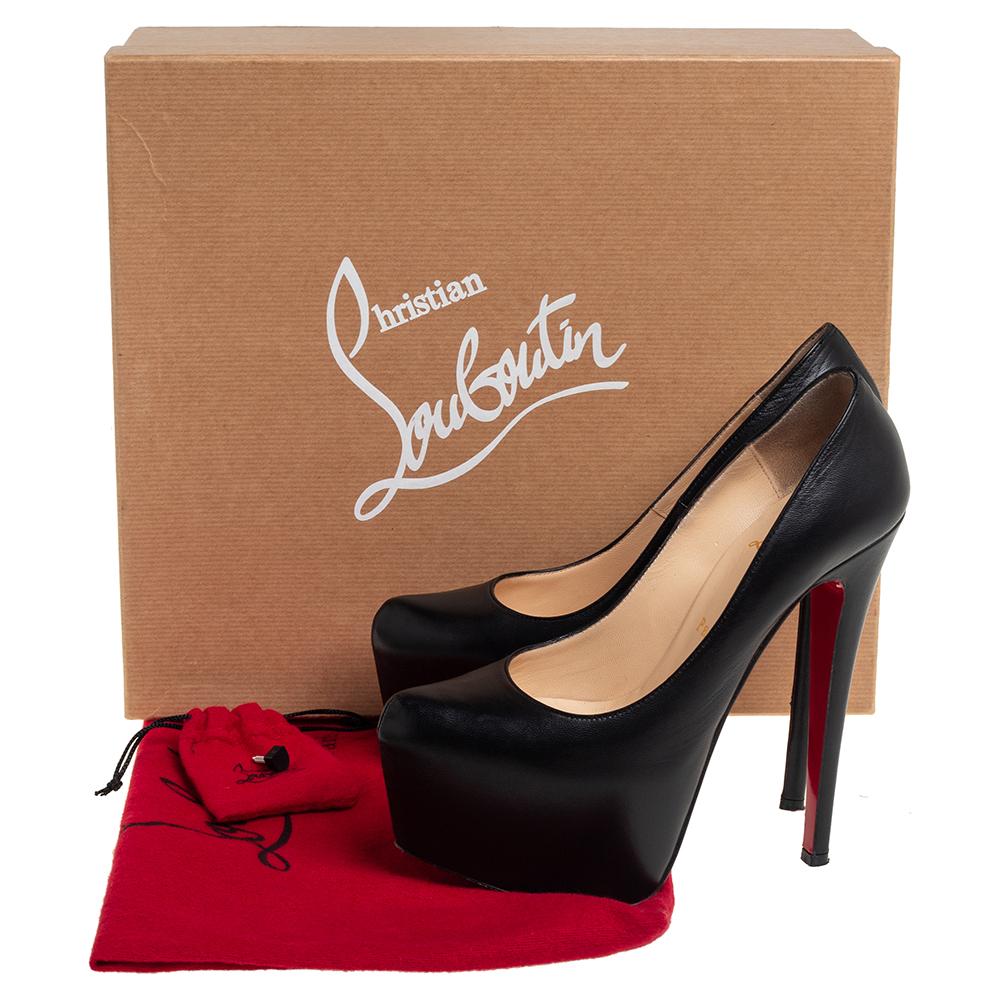 Christian Louboutin Black Leather Daffodile Platform Pumps Size 36 2