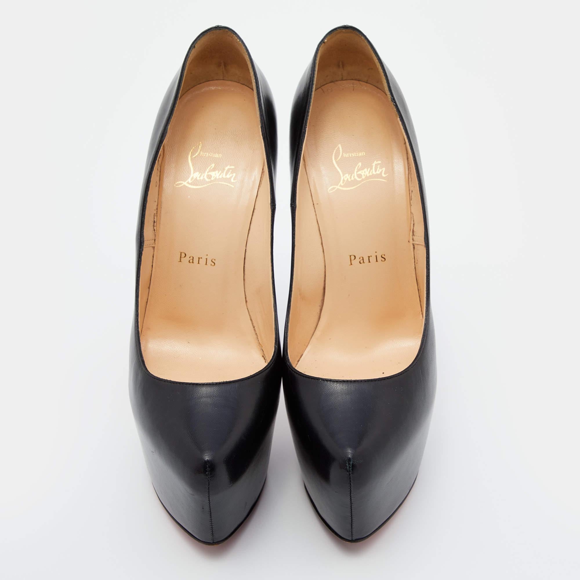 Exhibit a bold style with this pair of pumps. These branded shoes for women are crafted from quality materials. They are set on durable soles and sleek heels.

Includes: Original Dustbag
