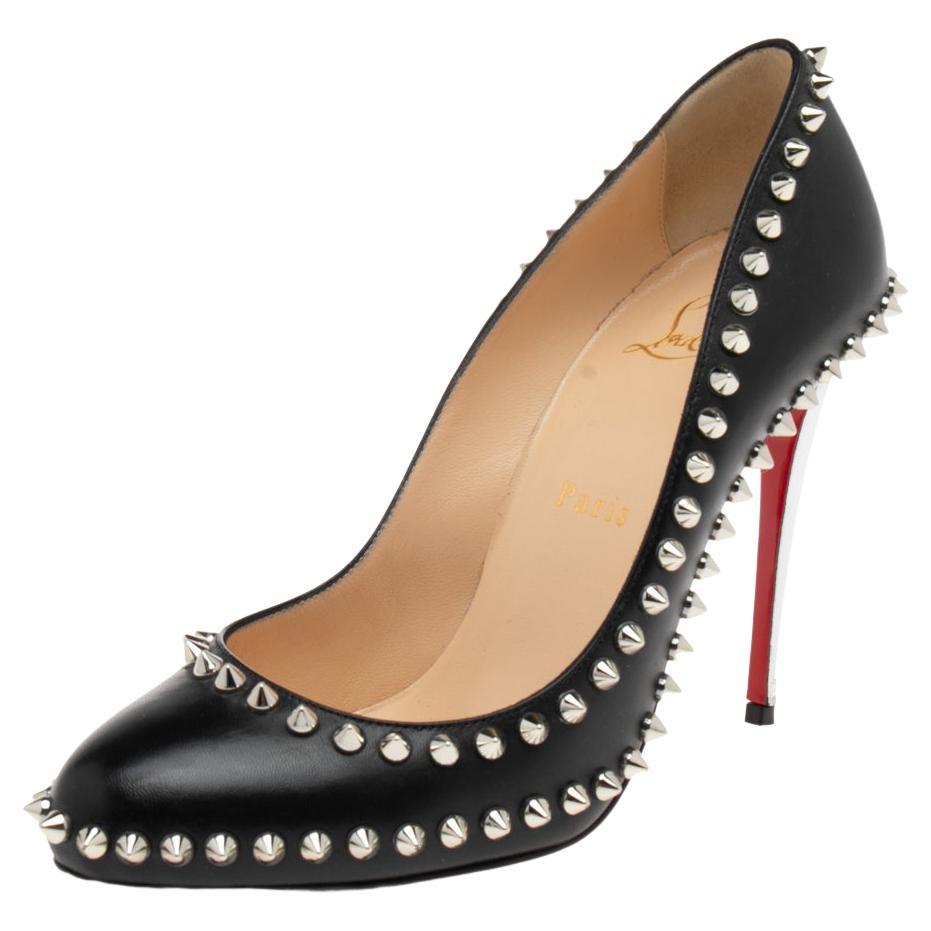 Christian Louboutin Multicolor Graffiti Leather And Suede Spike