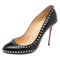 Christian Louboutin Black Leather Dorispiky Pumps Size 40