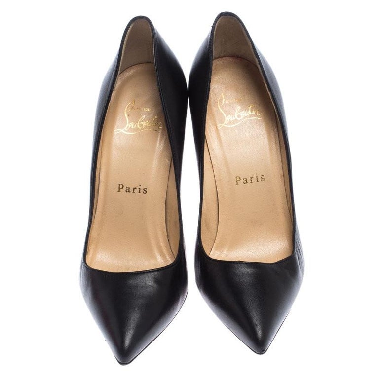 Christian Louboutin Black Leather Eloise Pumps Size 34.5 at 1stDibs