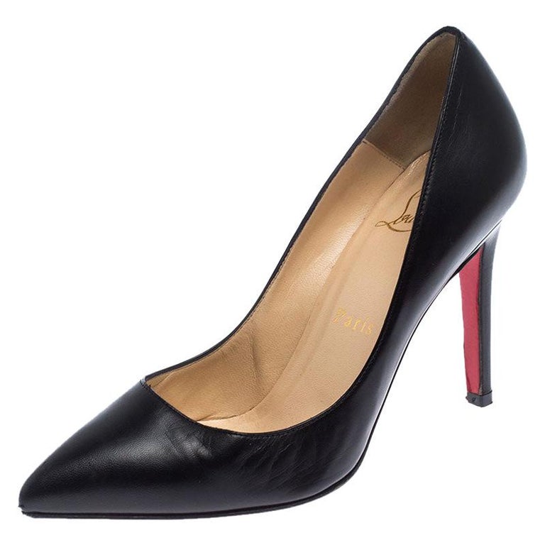 Leather heels Christian Louboutin Black size 34.5 EU in Leather