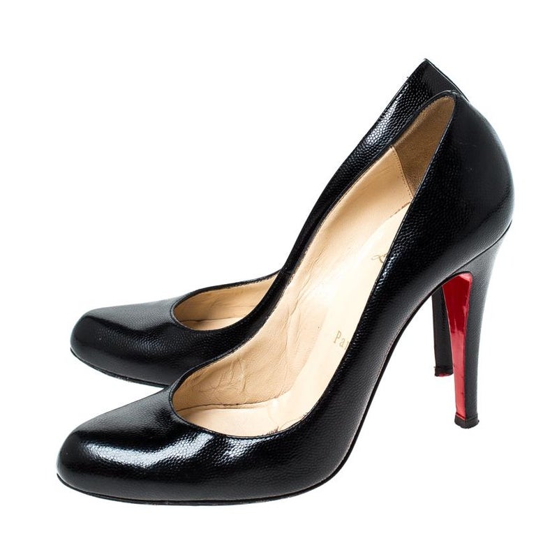 Christian Louboutin Black Leather Fifille Pumps Size 36.5 For Sale at 1stdibs