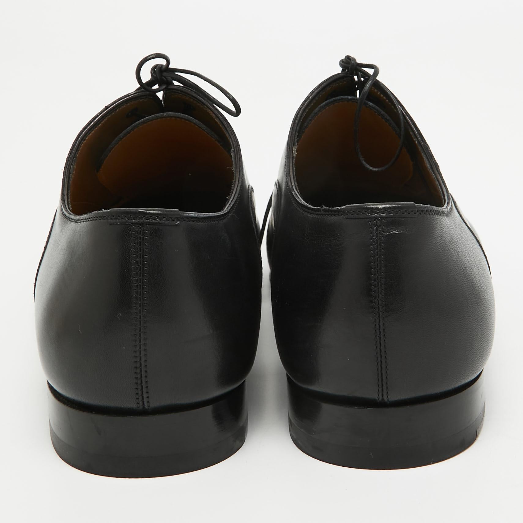 Christian Louboutin Black Leather Greggo Oxfords Size 43 1