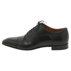 Christian Louboutin Black Leather Greggo Oxfords Size 43