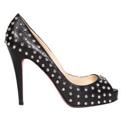 Christian Louboutin Schwarze Guerilla Heels aus Leder mit Absatz aus Leder Größe IT 39