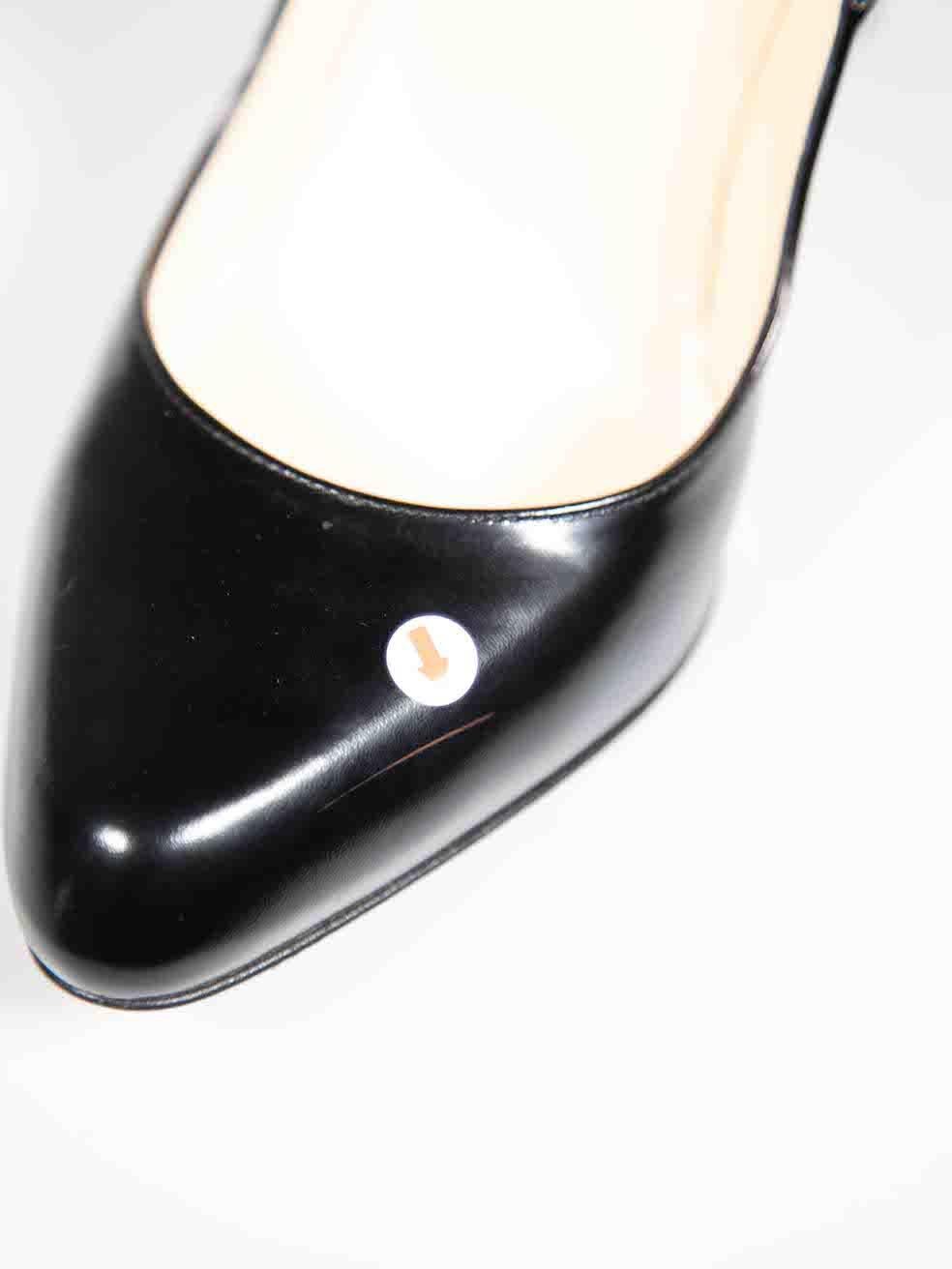 Christian Louboutin Chaussures à talons hauts en cuir noir Taille IT 39 en vente 2