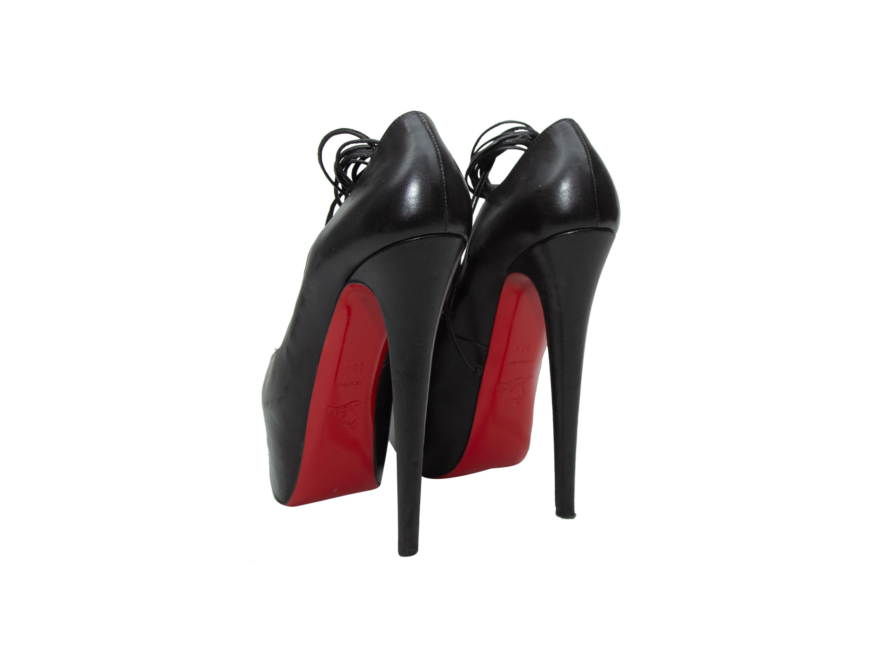 christian louboutin lace up heels