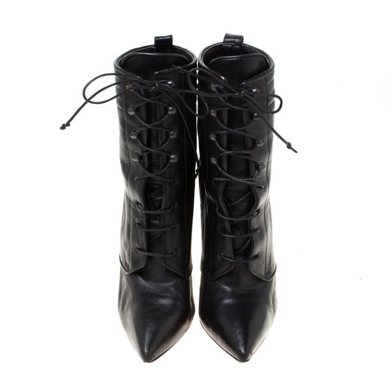 Leather boots Christian Louboutin Black size 40.5 EU in Leather - 33618528