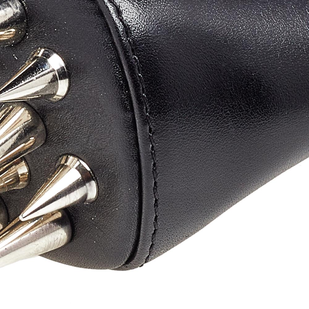 Christian Louboutin Black Leather Marquise Spike Clutch 1