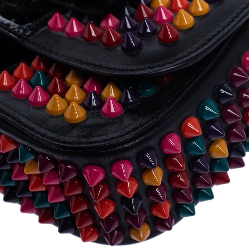 Christian Louboutin Black Leather Mini Spiked Sweet Charity Shoulder Bag 1