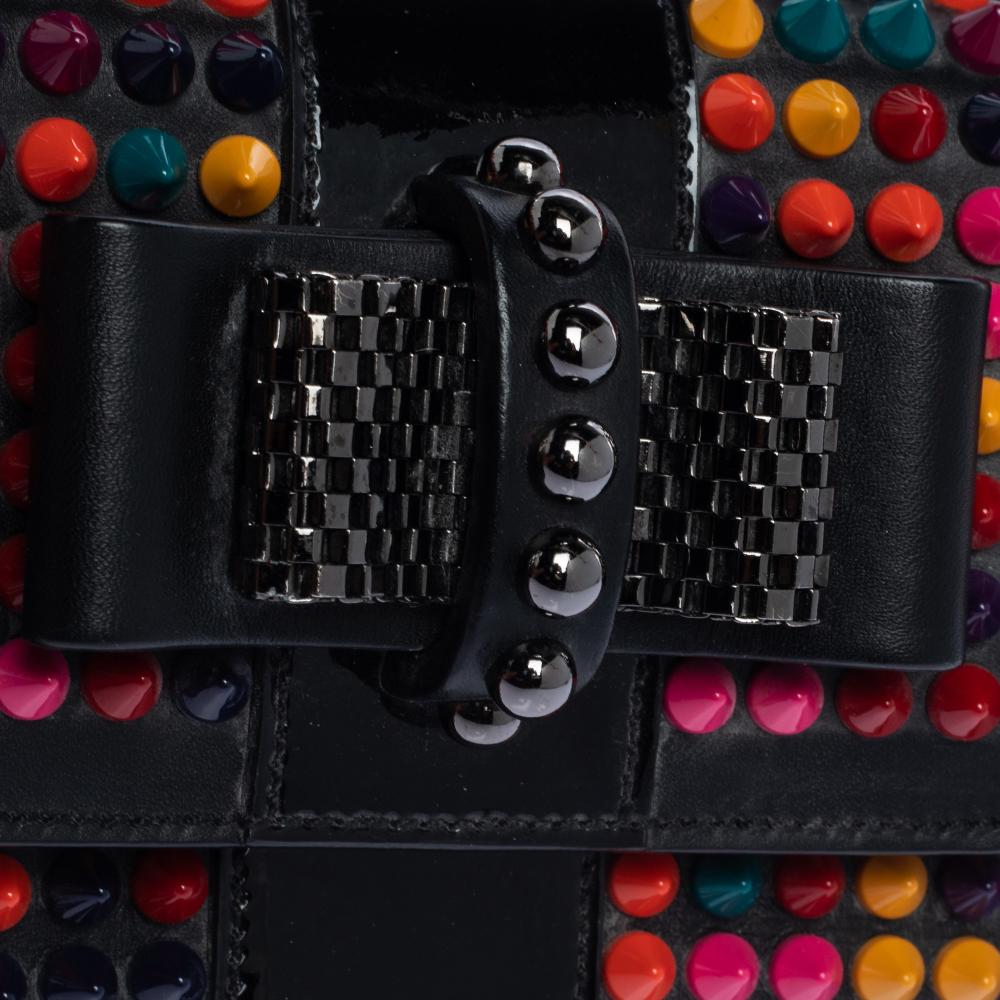 Christian Louboutin Black Leather Mini Spiked Sweet Charity Shoulder Bag 2