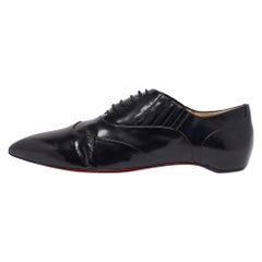 Christian Louboutin Black Leather Oxfords Size 40.5