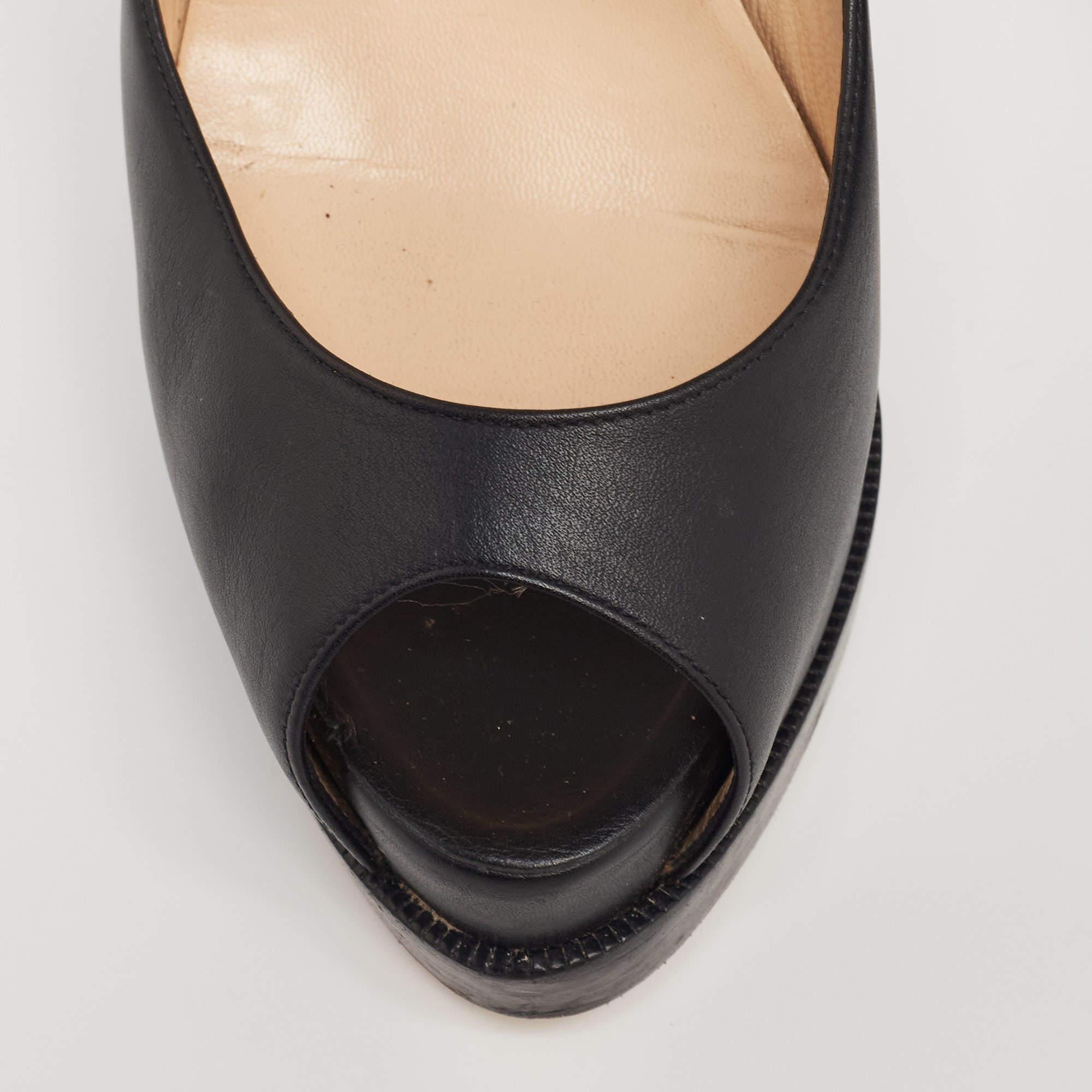 Christian Louboutin Palais Royal en cuir noir Taille 38.5 5