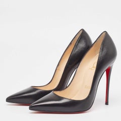 Christian Louboutin Black Leather Pigalle Follies Pumps Size 34