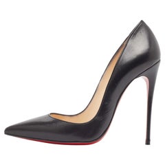 Christian Louboutin Black Leather Pigalle Follies Pumps Size 34