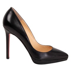 CHRISTIAN LOUBOUTIN black leather PIGALLE PLATO Pumps Shoes 36