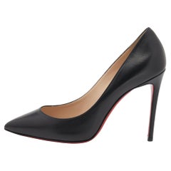 Christian Louboutin Black Leather Pigalle Pointed Toe Pumps Size 39